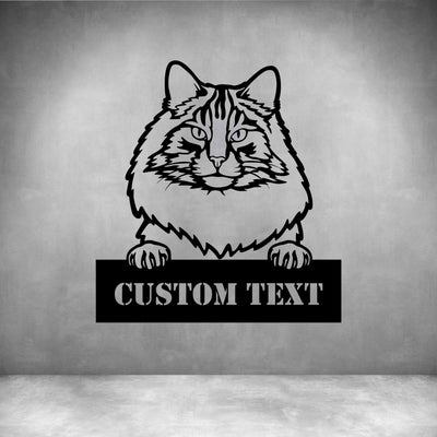 Norwegian Forest Cat with Custom Text - Design11