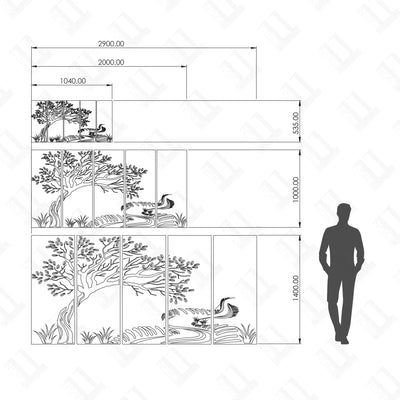 Oriental Tree Wall Art - Design11