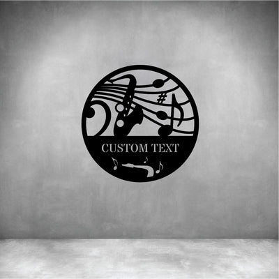 Saxophone with Custom Text - Design11