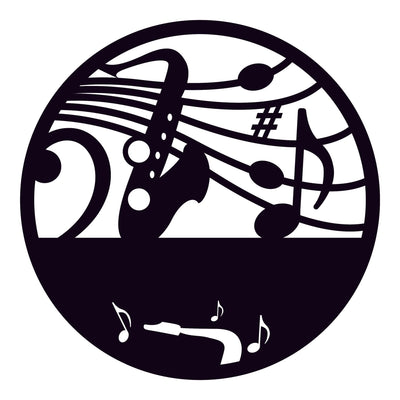 Saxophone with Custom Text - Design11