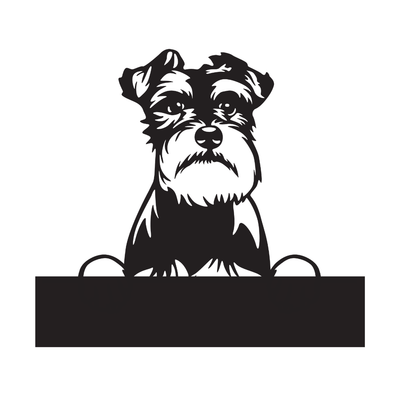 Schnauzer with Custom Text - Design11