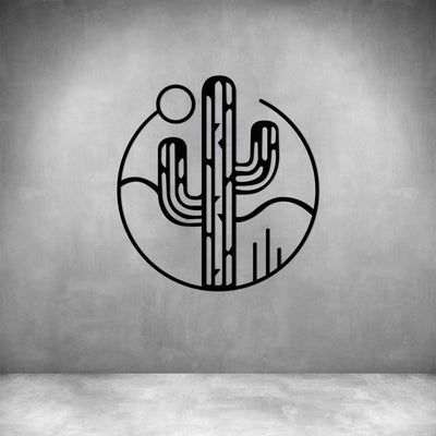 Single Cactus in Circle - Design11