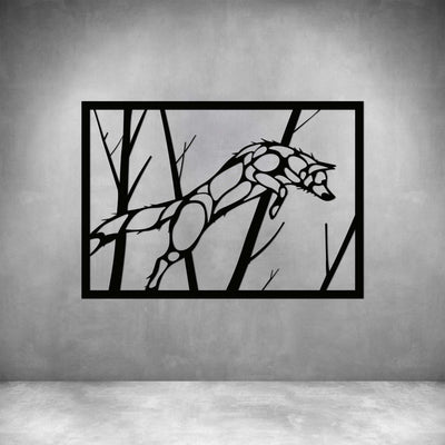 Wolf jumping in Forest - Design11